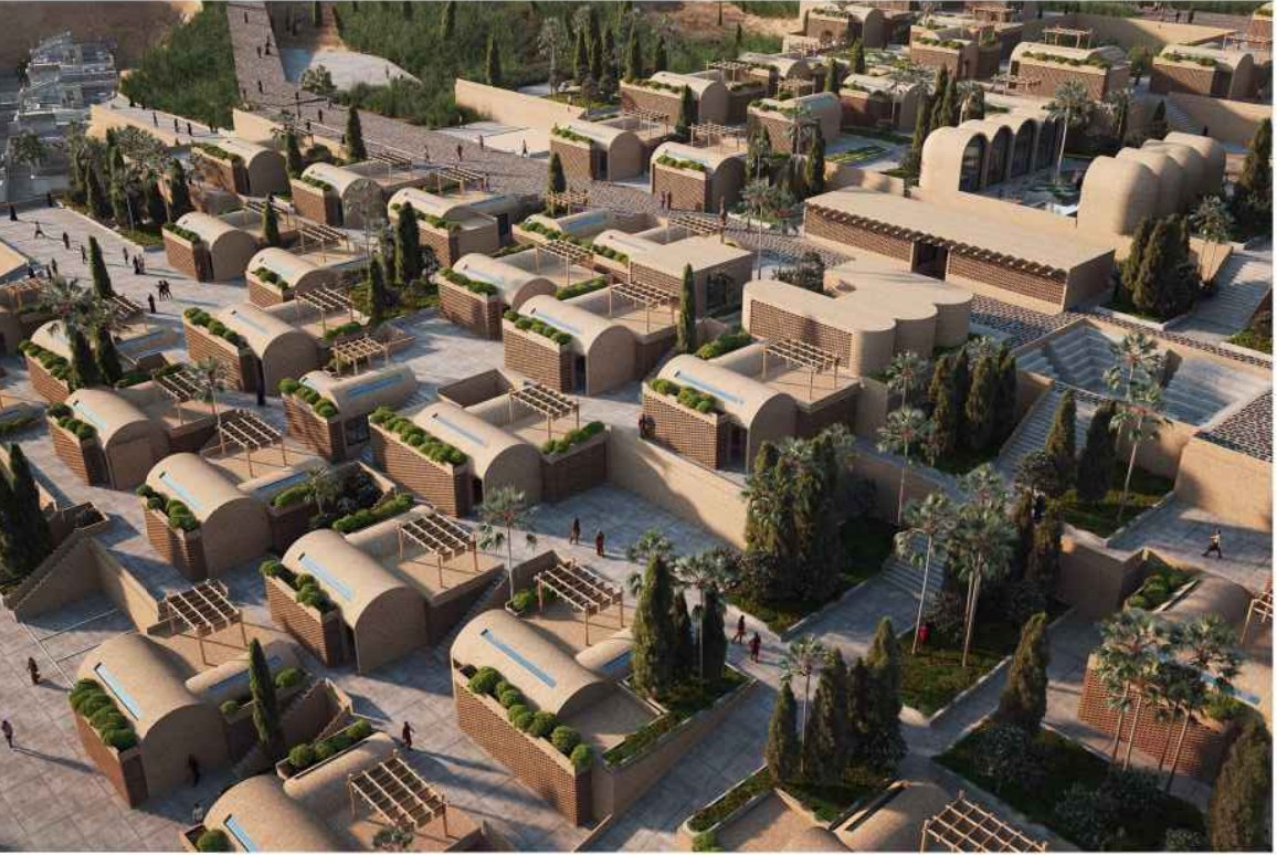 View across the settlement